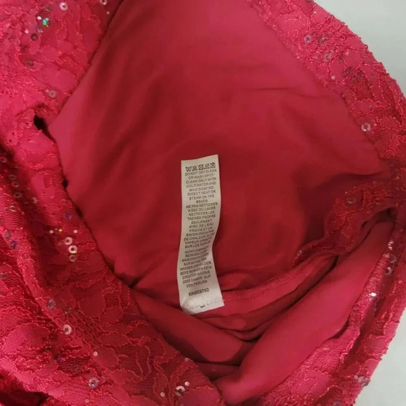 Hailey Logan by Adrianna Papell Women lace  sequins Pink Cocktail Dress 11 - Picture 10 of 12